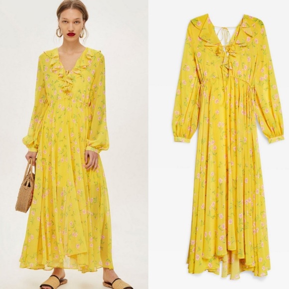 TOPSHOP | FLORAL MAXI DRESS - Picture 1 of 8